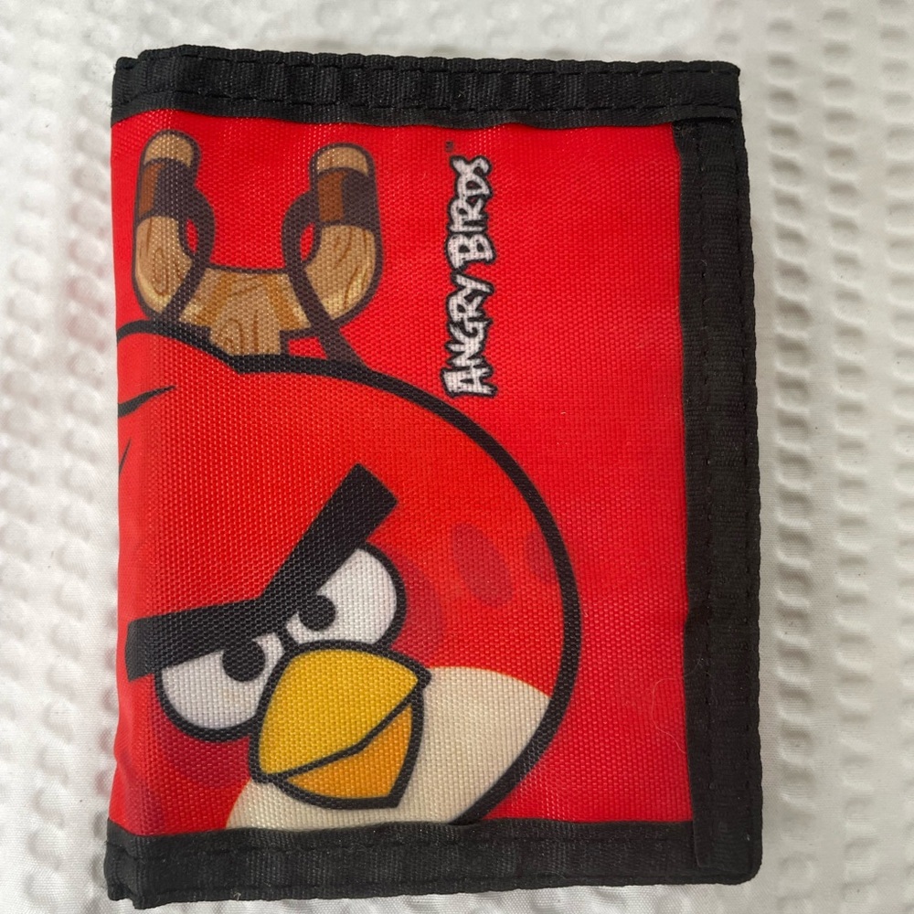 Angry Birds RED nylon trifold wallet